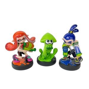 Splatoon 3-pack Nintendo Amiibo Figures Splatoon Series Girl, Squid, Boy